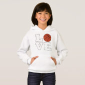 Girls LIEBE Basketball Player Niedlich Sport Hoodie (Vorne ganz)