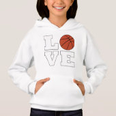 Girls LIEBE Basketball Player Niedlich Sport Hoodie (Vorderseite)