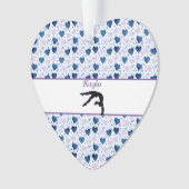 Girls Liebe Gymnastik Herz Akryler Ornament (Vorderseite)