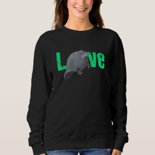 Girls Liebe Manatees Sea Cows Chubby Mermaid Flori Sweatshirt