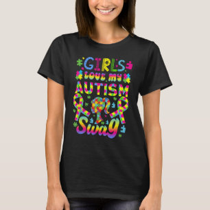 Girls Liebe Mein Autismus schwänzen Autistische Ju T-Shirt