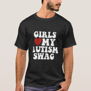 Girls Liebe Mein Autismus Swag Funny Autistic Boy  T-Shirt