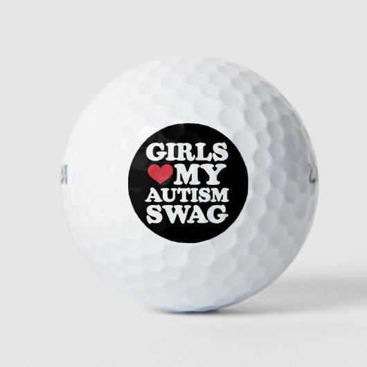 Girls Liebe Mein Autismus Swag Funny Awareness Golfball (Vorderseite)