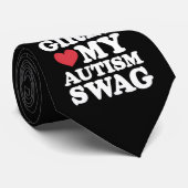 Girls Liebe Mein Autismus Swag Funny Awareness Krawatte (Gerollt)