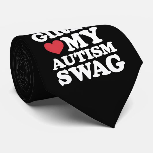 Girls Liebe Mein Autismus Swag Funny Awareness Krawatte (Gerollt)