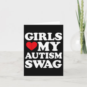 Girls Liebe Mein Autismus Swag Funny Girls Herz Au Karte