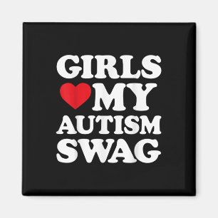 Girls Liebe Mein Autismus Swag Funny Girls Herz Au Magnet