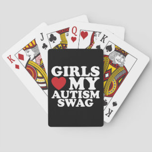 Girls Liebe Mein Autismus Wackelbewusstsein Herz Spielkarten
