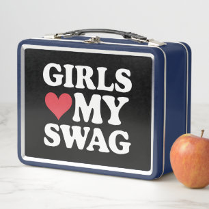 Girls Liebe Mein Schwanz Herz Valentinstag Metall Brotdose