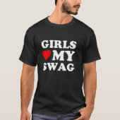 Girls Liebe Meine Schwänzchen Herz T-Shirt (Vorderseite)