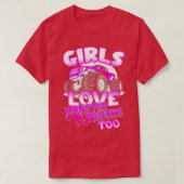 Girls Liebe Monster Trucks zu Niedlich Girls Monst T-Shirt (Design vorne)
