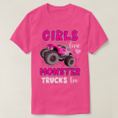 Girls Liebe Monster Trucks zu Niedlich Girls Monst T-Shirt (Design vorne)