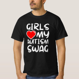 Girls Liebe My Autism Swag lustiger autistischer J T-Shirt