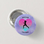 Girls Liebe Soccer Button (Vorne & Hinten)