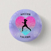 Girls Liebe Soccer Button (Vorderseite)
