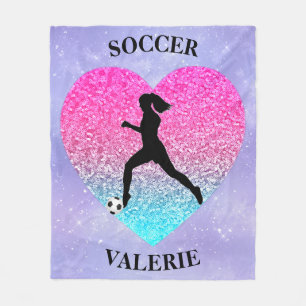 Girls Liebe Soccer Fleecedecke