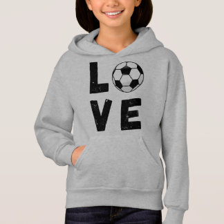 Girls Liebe Soccer Player Niedlich Sports Hoodie