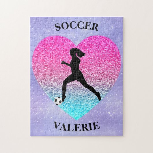 Girls Liebe Soccer Puzzle (Vertikal)