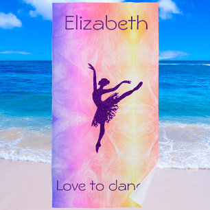 Girls "Liebe to Dance" Ballerina Beach Handtuch