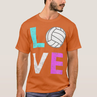 Girls Liebe Volleyball Bester Spaß Geburtstagsgesc T-Shirt