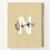 Girls’ Light Beige "Naomi" Notebook – Spiral Notizblock (Rückseite)