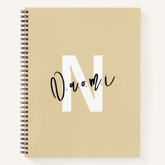Girls’ Light Beige "Naomi" Notebook – Spiral Notizblock (Vorderseite)