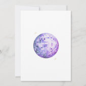 Girls Lila Disco in meiner zweistelligen Geburtsta Einladung (Rückseite)