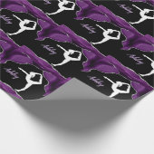 Girls Lila Glitzer Gymnastik Tanz oder Beifall Geschenkpapier (Ecke)