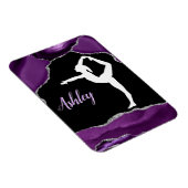Girls Lila Glitzer Gymnastik Tanz oder Beifall Magnet (Rechte Seite)