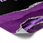 Girls Lila Glitzer Gymnastik Tanz oder Beifall Poster (Ecke)