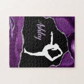 Girls Lila Glitzer Gymnastik Tanz oder Beifall Puzzle (Horizontal)