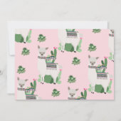 Girls Llama Foto Geburtstagseinladung Einladung (Rückseite)