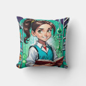 Girls Love Science! Kissen (Vorderseite)