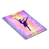 Girls Love to Dance Ballerina Notizblock (Rechte Seite)