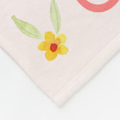 Girls Lovely Burmese Alphabet Myanmar Blume Fleecedecke (Ecke)