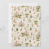 Girls Magic Fairytale Princess Kindergeburtstag Einladung (Rückseite)