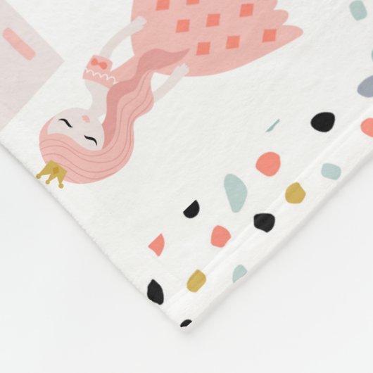 Girls Magical Princess Burg Monthly Meilenstein Fleecedecke (Ecke)