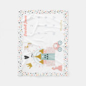 Girls Magical Princess Burg Monthly Meilenstein Fleecedecke (Vorderseite)