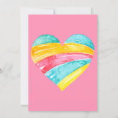 Girls Magical Unicorn Kinderdusche Einladung (Rückseite)