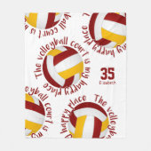 Girls Maroolgoldvolleyball-Platz Fleecedecke (Vorderseite)