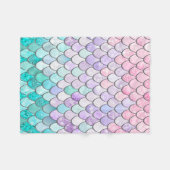 Girls Mermaid Fleece Blanket (Vorderseite (Horizontal))