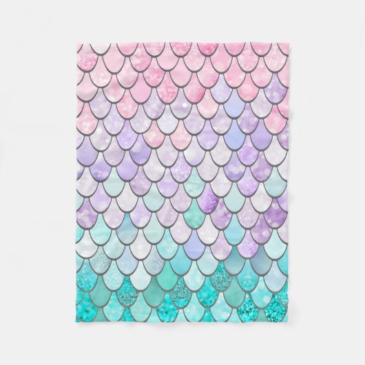 Girls Mermaid Fleece Blanket (Vorderseite)