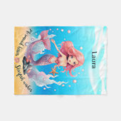 Girls Mermaid Fleece Blanket (Vorderseite (Horizontal))