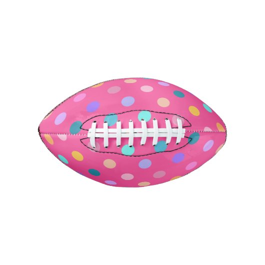 Girls mini Football polka dot print Konfetti Farbe (Vorderseite)