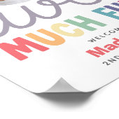 Girls Minimalist Rainbow 2nd Birthday Welcome Poster (Ecke)