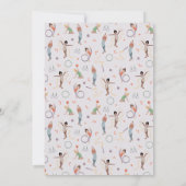 Girls Moderner Lila Gymnastik Kindergeburtstag Dankeskarte (Rückseite)