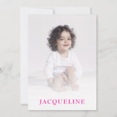 Girls Monster 1. Geburtstag Party Einladung (Rückseite)