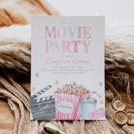 Girl's Movie Party Einladung