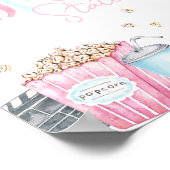 Girl's Movie Party Popcorn Sign Poster (Ecke)
