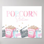Girl's Movie Party Popcorn Sign Poster (Vorne)